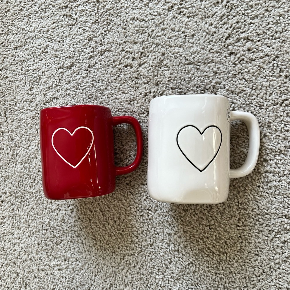 Rae Dunn Heart Mugs